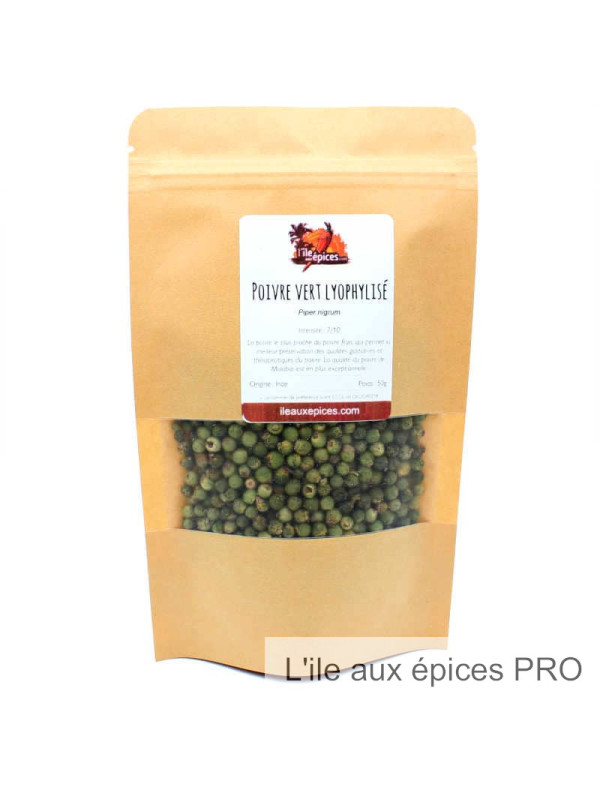 Grossiste Sachet de Poivre vert lyophilisé bio pro