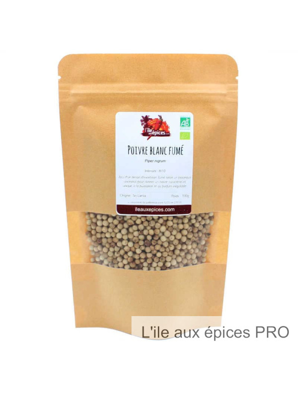 Grossiste Sachet de Poivre blanc fumé bio pro