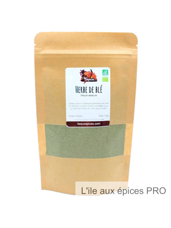 Grossiste Sachet d'Herbe d'orge en poudre crue pro