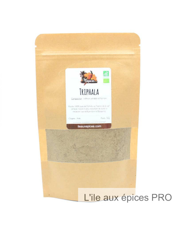 Grossiste Sachet de Triphala poudre Bio pro Grossiste Sachet de Triphala poudre Bio pro