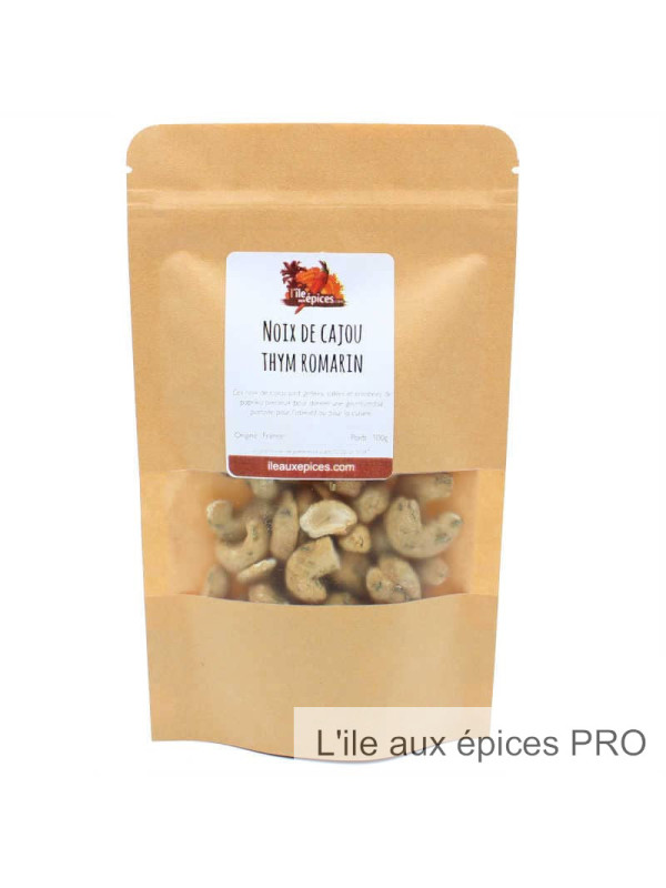 Grossiste Sachet de Noix de cajou grillées thym romarin pro