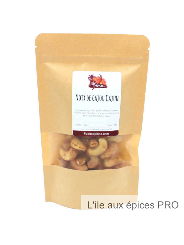 Grossiste Sachet de Noix de cajou grillées salées aux épices Cajun pro