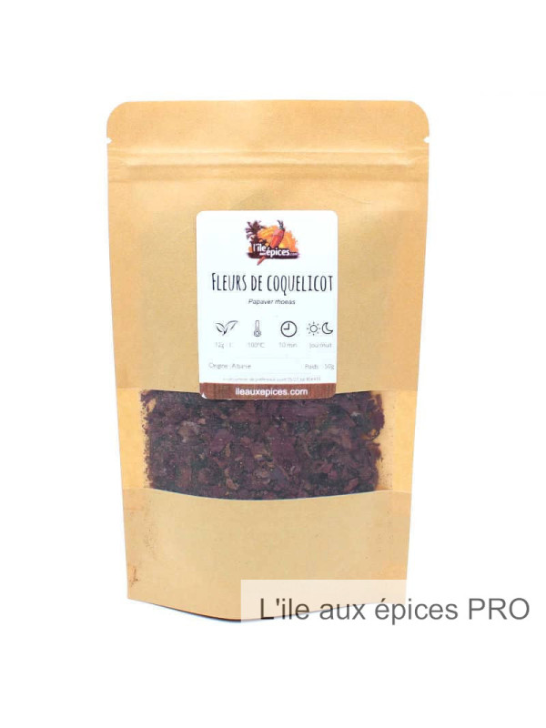 Fournisseur sachet de fleurs de coquelicot séchées pour infusions pour pro