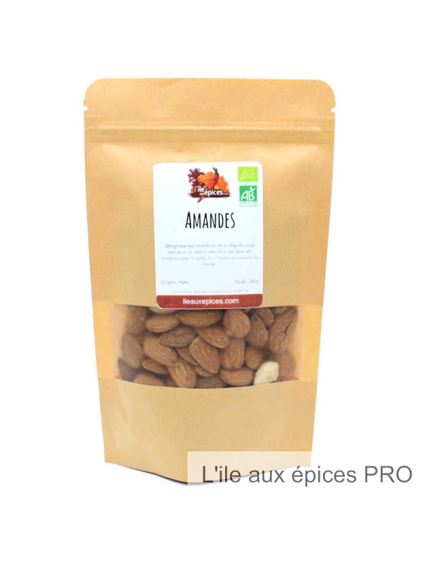 Fournisseur Sachet d'amandes entières bio professionnel
