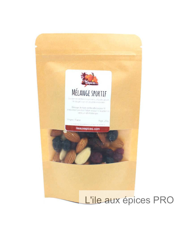 Fournisseur Sachet de Mélange de fruits secs pour sportif en gros