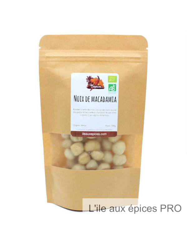 Fournisseur Sachet de Noix de Macadamia crue en kilo