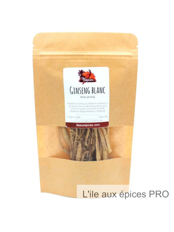 Fournisseur Sachet de Racines de ginseng blanc au kilo Fournisseur Sachet de Racines de ginseng blanc au kilo