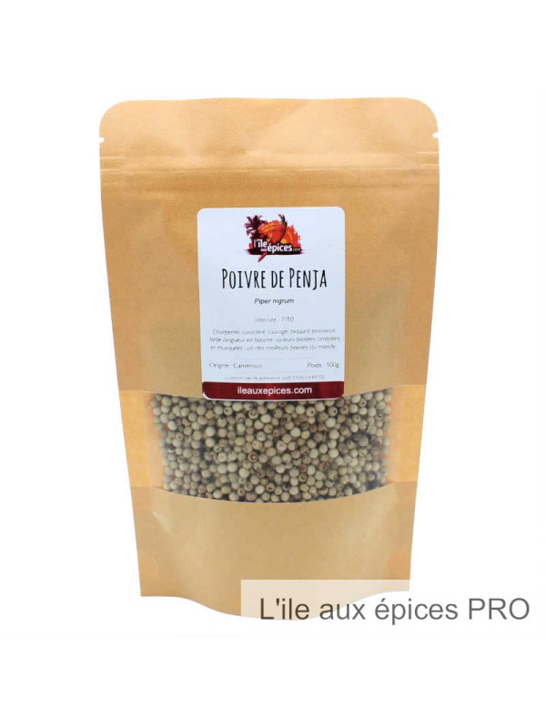 Fournisseur Sachet de poivre de Penja blanc en kilo