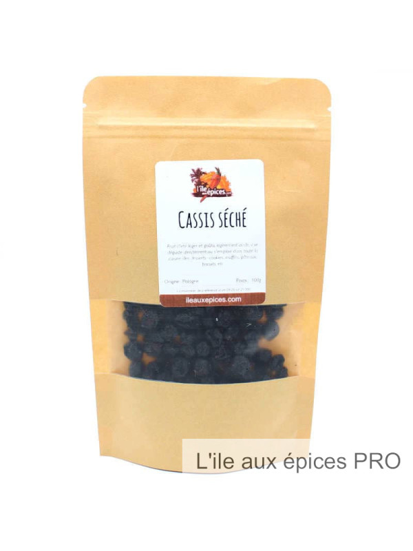 Fournisseur Sachet de cassis séché au kilo