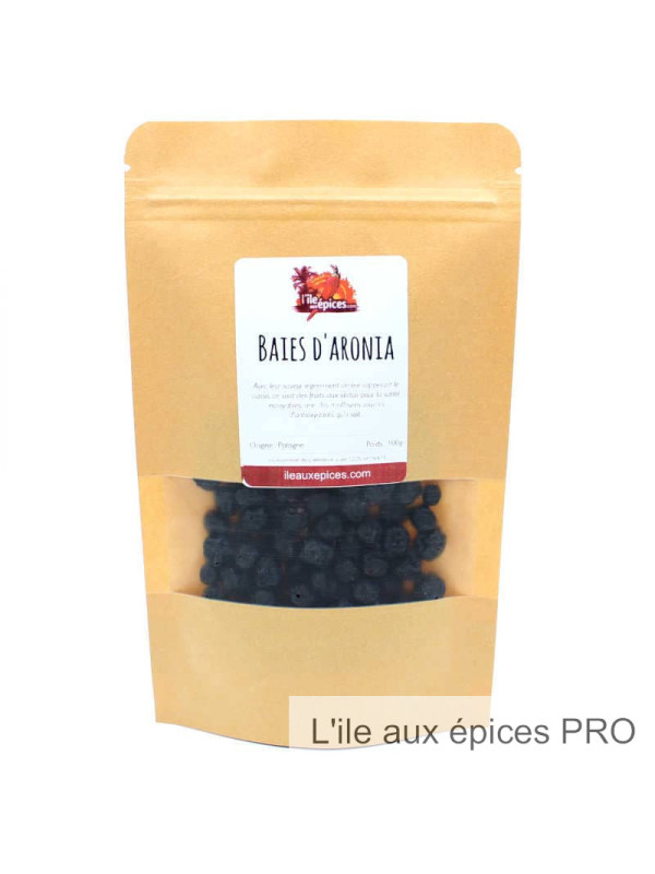 Fournisseur Sachet de baies d'aronia séchées au kilo